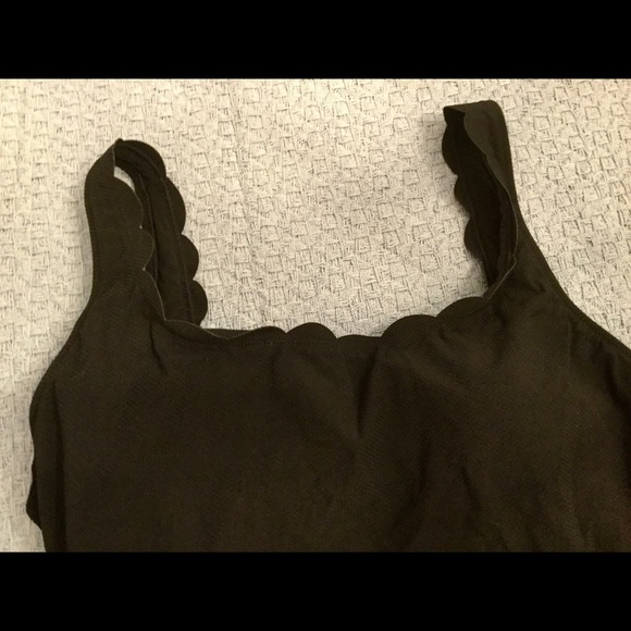 J. Crew Black Scalloped One Piece Swimsuit - Picture 3 of 16